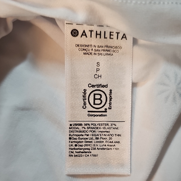 Athleta With Ease Long Sleeve Top White Size S Relaxed Crewneck Tee Layering - Picture 5 of 8